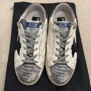 GGDB Superstar Sneakers zebra glitter